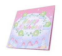 Tarjeta de Cumpleaños Emergente 3D, Música Colorida, Luz LED, Pastel, Fuegos Artificiales, Tarjeta de Felicitación de Cumpleaños para Niños, Mujeres y Hombres (PINK)