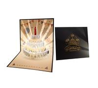 Tarjeta de cumpleaños emergente 3D - Tarjetas de cumpleaños 3D musicales iluminadas para niñas | Tarjeta de cumpleaños para hija | Tarjeta de felicitación iluminada para niños, hombres, mujeres