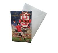Tarjeta de cumpleaños "Express Yourself" para el fan número 1 del United - Incluye sobre - Tarjeta de cumpleaños para fanáticos del fútbol
