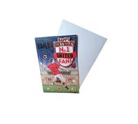Tarjeta de cumpleaños "Express Yourself" para papá fan número 1 del United - Incluye sobre - Tarjeta de cumpleaños para papá