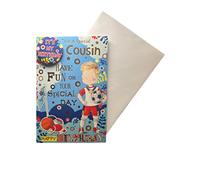 Tarjeta de cumpleaños "Express Yourself" para primo masculino especial, sobre e insignia incluidos, tarjeta de cumpleaños de campeón de fútbol para él
