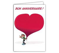 Tarjeta de cumpleaños Gaston Lagaffe Corazón