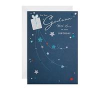 Tarjeta de cumpleaños Hallmark de tamaño mediano para ahijados.