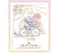 Tarjeta de cumpleaños hecha a mano de lujo para una hermosa esposa, incluye caja de recuerdo, colección oficial, 20 x 25 cm