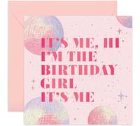 Tarjeta de cumpleaños Hi I'm The Birthday Girl para ella, tarjeta de cumpleaños para fans de Taylor, tarjeta de cumpleaños 16, 18, 21, 30 para mejor amiga, Swifty, hija, sobrina, prima, tarjeta de