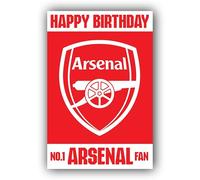 Tarjeta de cumpleaños lenticular del Arsenal FC, tarjeta de felicitación oficial de fútbol para fanáticos del Arsenal
