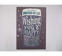 Tarjeta de cumpleaños moderna para cuñado, 7 x 5 pulgadas, Piccadilly Greetings
