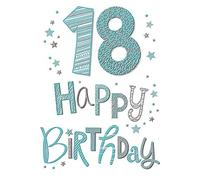 Tarjeta de cumpleaños moderna para la edad de 18 - 9 x 6 pulgadas - Piccadilly Greetings