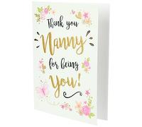 Tarjeta de Cumpleaños Moderna, Tarjeta Felicitacion Cumpleaños para Niñera - 8 x 6 pulgadas - Piccadilly Greetings