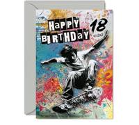 Tarjeta de cumpleaños número 18 de Milestone, Urban Energy for the Big 1-8