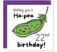 Tarjeta de cumpleaños número 22 para hombres y mujeres, bonita tarjeta de cumpleaños divertida para niñas de 22 años, hija, amiga, nieta, hermana, veintidós, sobrina y prima veintidós