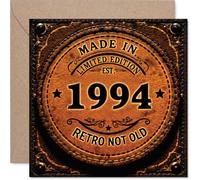 Tarjeta de cumpleaños número 31 para mujeres y hombres, retro, no viejo, tarjetas de felicitación de cumpleaños número 31 para hermana, amiga, colega, esposa, hermano, primo, 145 mm