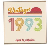 Tarjeta de cumpleaños número 31 - Vintage 1993 Aged to Perfection, divertida tarjeta de felicitación para hombres y mujeres, tarjetas de cumpleaños para mujeres, tarjetas de cumpleaños para hombres,