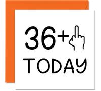 Tarjeta de cumpleaños número 37 divertida para mujeres, novedosa tarjeta de cumpleaños para hombres, tarjetas de felicitación de cumpleaños de 145 mm x 145 mm, tarjetas de bromas para hija, hijastro, hermana, hermano, tía, tío