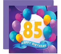Tarjeta de cumpleaños número 85 para hombres y mujeres, fiesta de globos, tarjetas de feliz cumpleaños para hombre de 85 años, mujer, bisabuelo, abuelo, abuela, abuela, abuelo, abuelo, abuela, abuela,