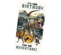 Tarjeta de cumpleaños oficial de Jurassic World The Movie, tarjeta de cumpleaños general, tarjeta de ocasiones especiales, tarjeta de cumpleaños reciclable, tarjeta de cumpleaños con licencia oficial