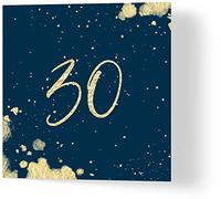 Tarjeta de cumpleaños para 30 cumpleaños, hecha de materiales reciclados, tarjetas de felicitación para amigos, familia, seres queridos, fabricada por artistas independientes del Reino Unido, embalaje compostable