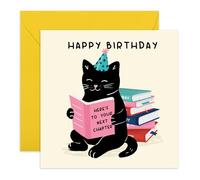 Tarjeta de cumpleaños para amantes de los libros, lectura del siguiente capítulo, saludos para lectores, amigos, hermanas, hermanos, compañeros, compañeros, esposos, hermanos, amigos, hijos, hijas