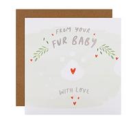 Tarjeta de cumpleaños para bebé de Hallmark con diseño de huella en relieve