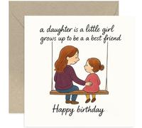 Tarjeta de cumpleaños para hija de los padres, regalo "Beautiful Kind Loved" para ella, Well Done Congratulations Proud of You