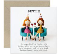 Tarjeta de cumpleaños para mejor amiga, regalo para mejor amiga, regalo de amistad femenina para ella, poema humorístico y sincero para ella, colega, hermana, mejor amiga, prima compañera de trabajo