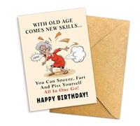 Tarjeta de cumpleaños para mujer, divertida tarjeta de envejecimiento, para amigos, mejor amiga y familia, regalo de cumpleaños 50, 60, 70, 80, 90, tarjeta de feliz cumpleaños, con la vejez viene