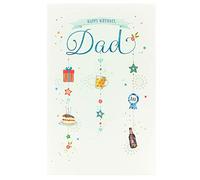 Tarjeta de cumpleaños para papá, tarjeta de regalo para él, regalos de cumpleaños para él, regalos para papá, tarjetas para papá con bonito verso - Clásico, tradicional tarjeta de cumpleaños