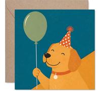 Tarjeta de cumpleaños para perros, rebosante de alegría de cumpleaños