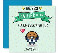 Tarjeta de cumpleaños para suegro - Best I Could Ever Wish For - Tarjeta de feliz cumpleaños para suegro de hijo e hija, tarjetas de felicitación de cumpleaños de 145 mm
