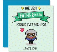Tarjeta de cumpleaños para suegro - Best I Could Ever Wish For - Tarjeta de feliz cumpleaños para suegro de hijo e hija, tarjetas de felicitación de cumpleaños de 145 mm