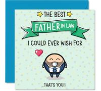 Tarjeta de cumpleaños para suegro - Best I Could Ever Wish For - Tarjeta de feliz cumpleaños para suegro de hijo e hija, tarjetas de felicitación de cumpleaños de 145 mm