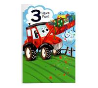 Tarjeta de cumpleaños para tres (3) niño de 3er año - Free Post (Reino Unido)