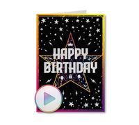 Tarjeta de cumpleaños personalizada con audio, diseño de cumpleaños en interiores y exteriores, puerto USB-C, hasta 16 MB de fecha en MP3, para mensajes de voz personales y música