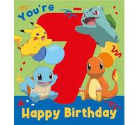 Tarjeta de cumpleaños Pokemon de 7 años, tarjeta de cumpleaños número 7