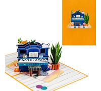 Tarjeta de Cumpleaños Pop-up,3D Tarjeta con Piano,Tarjeta Musical,Tarjeta de Invitación a un Concierto,Tarjeta Conmemorativa