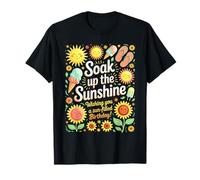 Tarjeta de cumpleaños Soak Up Sunshine Girasol Helado Verano Camiseta