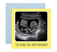 Tarjeta de cumpleaños sorpresa - Escaneo de ultrasonido - Divertida tarjeta de felicitación de embarazo para papá, mamá, abuelo, tía, tío, esposa, marido, novio, novia, prometido, él, ella, futuro