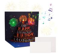 Tarjeta de cumpleaños, tarjeta de pastel de cumpleaños 3D. Trae tu propia música y luces. Tarjeta de regalo, adecuada como regalo de cumpleaños para niños, familia, esposa, marido