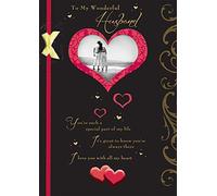 Tarjeta de cumpleaños tradicional para marido, 10 x 7 pulgadas, Piccadilly Greetings