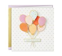 Tarjeta de cumpleaρos Hallmark Signature para ella (globos de colores)