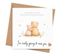 Tarjeta de despedida con sobre, tarjeta de despedida sincera para amigo, tarjeta de mudanza, tarjeta de despedida para colega, amigo de trabajo, amigo cercano, nuevo capítulo o amistad a larga