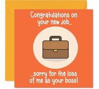 Tarjeta de despedida para hombres y mujeres - Felicitaciones y perdón - Tarjeta de buena suerte en tu nuevo trabajo para amigos, familia, colega, vecino, 145 mm Sorry Your Leaving, tarjetas de