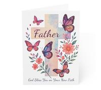 Tarjeta de despedida para sacerdote que sale de la parroquia, tarjeta de despedida y agradecimiento para sacerdote, pastor o padre, tarjeta de agradecimiento de feligreses de la iglesia, mejores