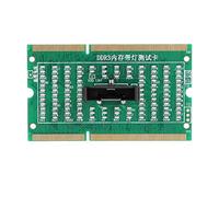 Tarjeta de diagnóstico y análisis SO-DIMM para portátiles DDR2, DDR3 y DDR4; herramienta de post-prueba con indicadores LED; diseño de inserción reversible y seguro para placas (DDR3)