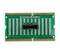 Tarjeta de diagnóstico y análisis SO-DIMM para portátiles DDR2, DDR3 y DDR4; herramienta de post-prueba con indicadores LED; diseño de inserción reversible y seguro para placas (DDR4)