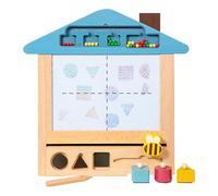 Tarjeta de dibujo magnética de los niños pequeños, tarjeta de dibujo imán,Almohadilla de escritura para niños pequeños de madera - Caja de doodle espeluznante Aprendizaje de la tabla de bocetos para