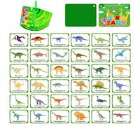 Tarjeta de dinosaurio tarjetas de aprendizaje para niños, tarjetas de aprendizaje para niños, juguete educativo, tarjeta de aprendizaje interactiva, juguete Montessori, tarjeta de aprendizaje, regalos
