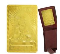 Tarjeta de Dios de la Riqueza de , tarjeta tradicional china de oro para coleccionar, tarjeta de talismán de oro para amigos de la familia, decorativa para la riqueza y la felicidad