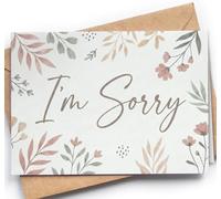 Tarjeta de disculpa con texto en inglés "I'm Sorry - Tarjeta de disculpa pensada para relaciones y amistades, tarjeta de felicitación simple y sincera para hombres, mujeres - Regalos de disculpa para