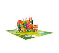 Tarjeta de efectos 3D con temática de Pascua, tarjetas de felicitación con sobre, postales de vacaciones, joyería para niños, saludos familiares